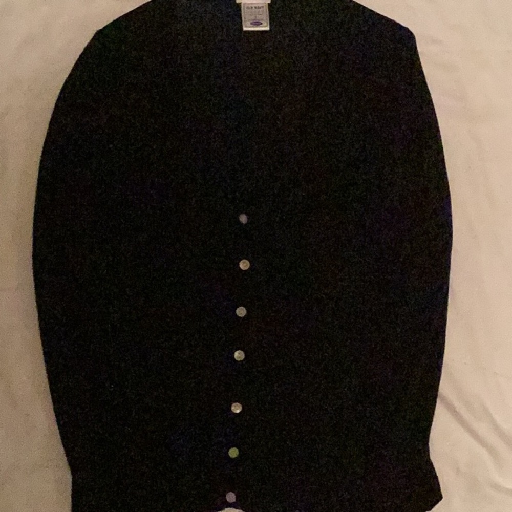 Woman’s size small black cardigan gently worn